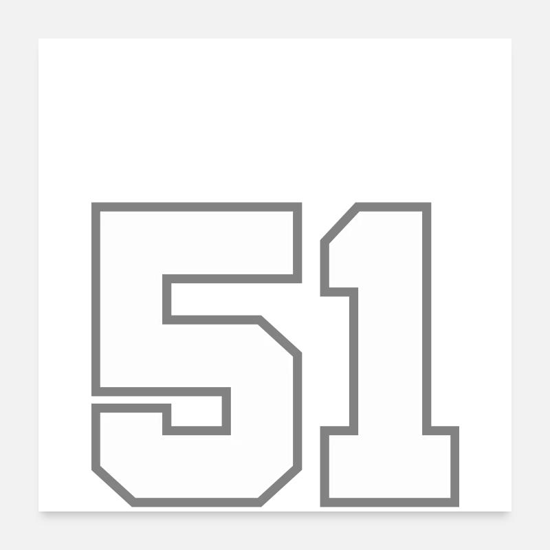 AREA 51 White Poster 24" x 24" (60x60 cm)