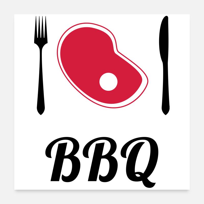 BBQ - Barbecue - Grill Poster 60x60 cm