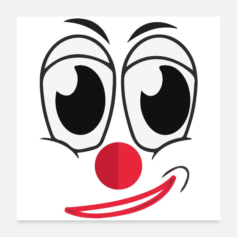 Clown Poster 24" x 24" (60x60 cm)