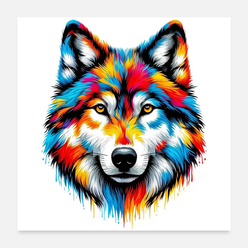 Loup Poster 60 x 60 cm