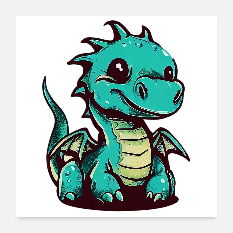 Dragon Poster 60 x 60 cm