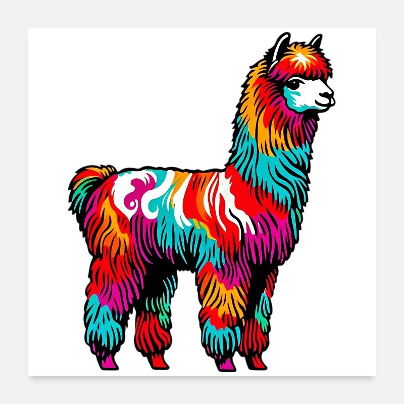 Alpaka Poster 60x60 cm