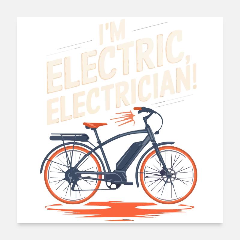 Conception d’un passionné de vélo électrique Poster 60 x 60 cm