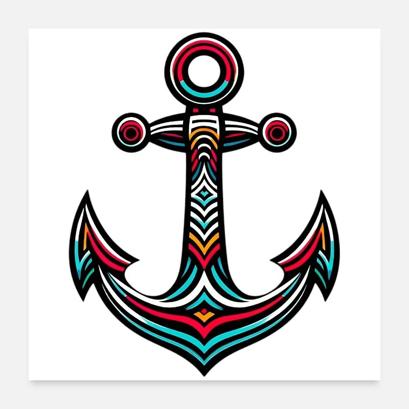 Ein Anker Poster 60x60 cm