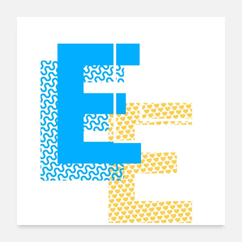 E Design Poster 24" x 24" (60x60 cm)