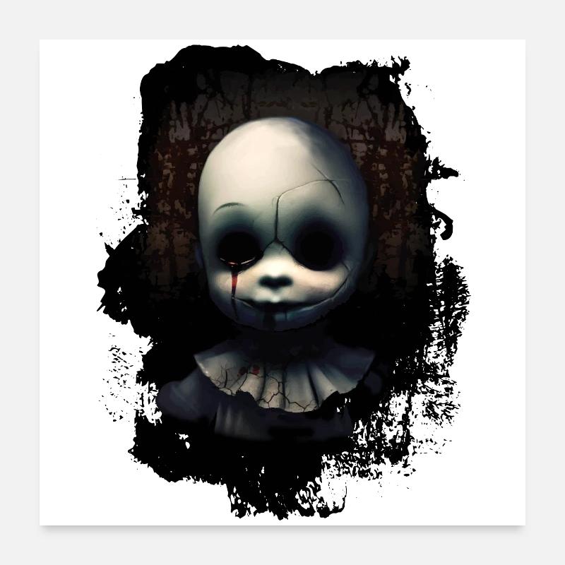 Visage de poupée cassé Poster 60 x 60 cm