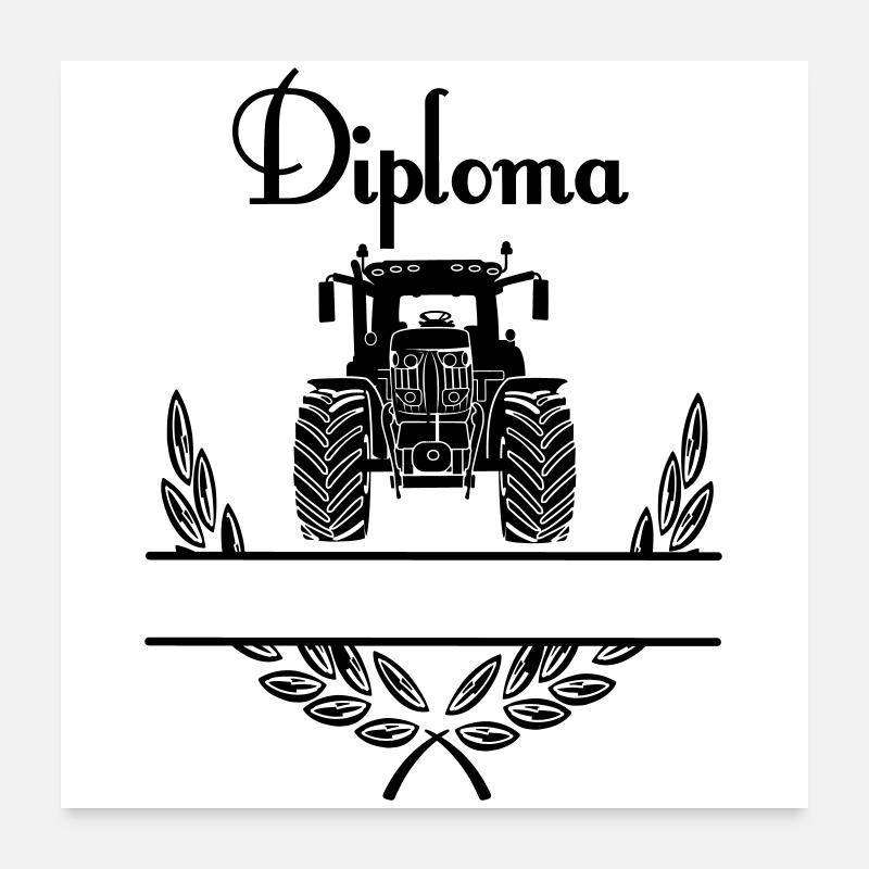 Diploma Tractor – Namespace Poster 24" x 24" (60x60 cm)