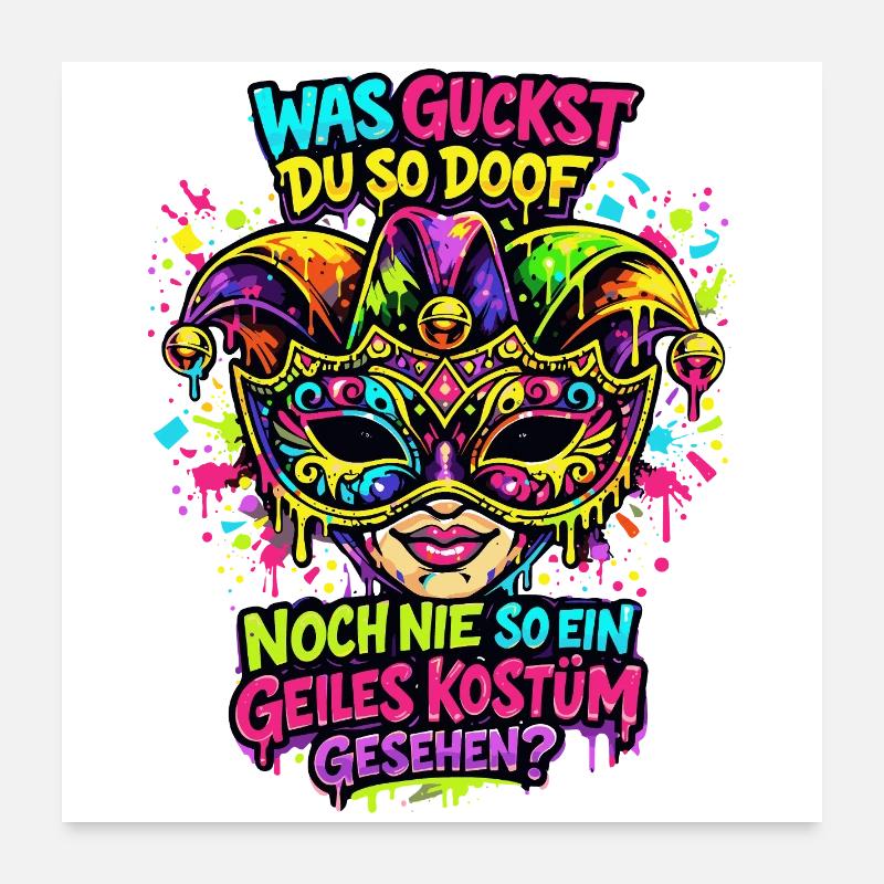 Partenaire de costume de remplacement de carnaval drôle Poster 60 x 60 cm