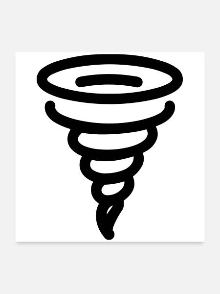 tornado - Poster 24" x 24" (60x60 cm) - white - Front