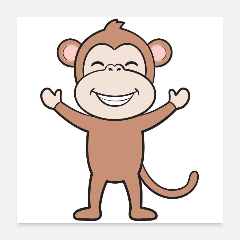 Monkey Monkeys Poster 24" x 24" (60x60 cm)