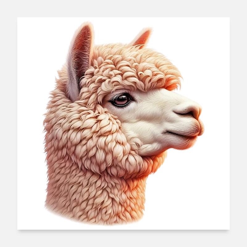 Alpaka Poster 60x60 cm