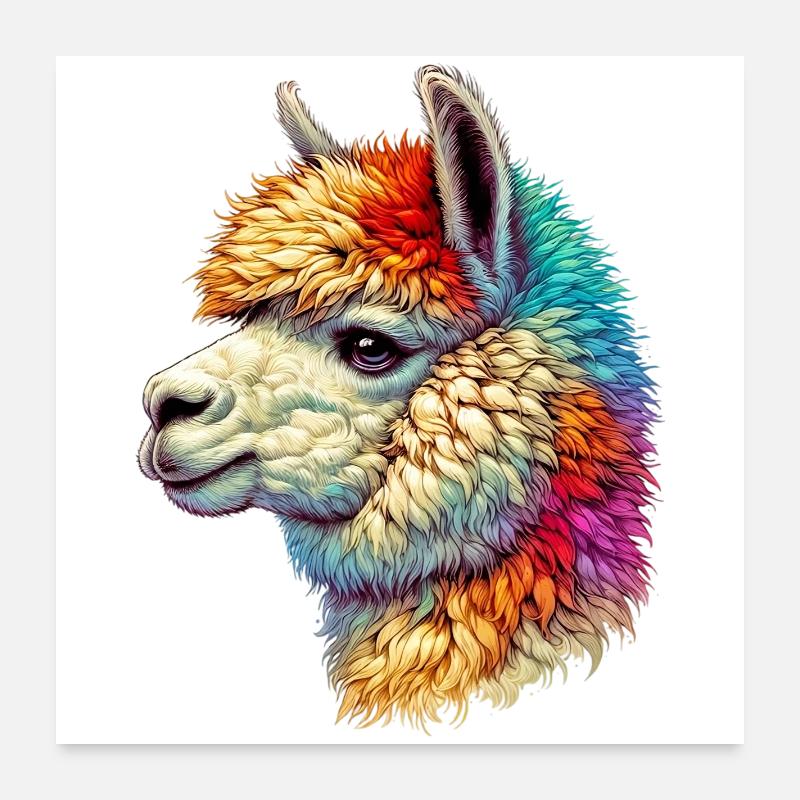 Alpaka Poster 60x60 cm