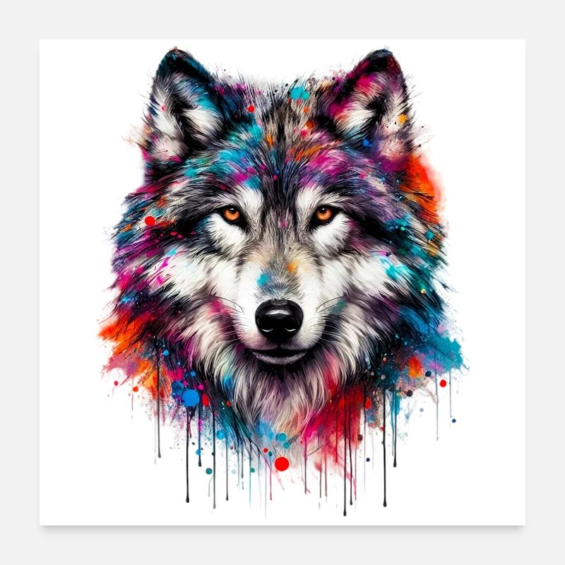 Loup Poster 60 x 60 cm