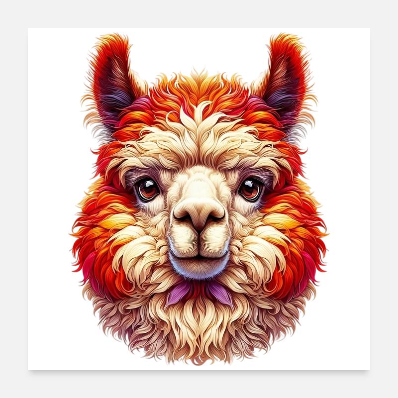 Alpaka Poster 60x60 cm
