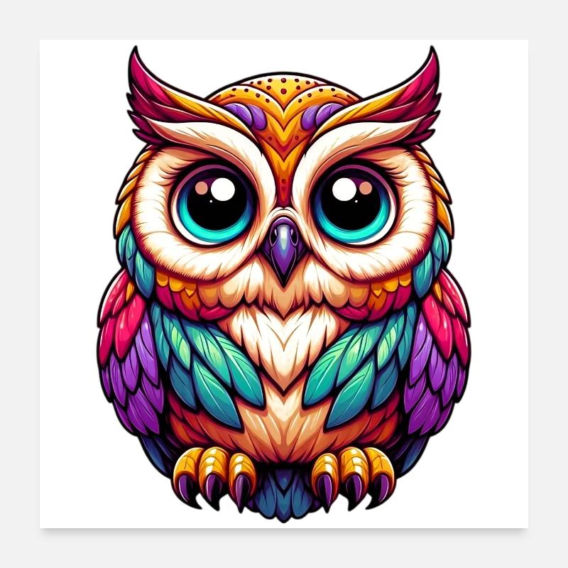 Eule Poster 60x60 cm