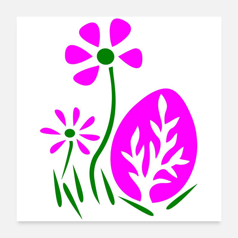 Easter Egg Happy Easter Poster 24" x 24" (60x60 cm)