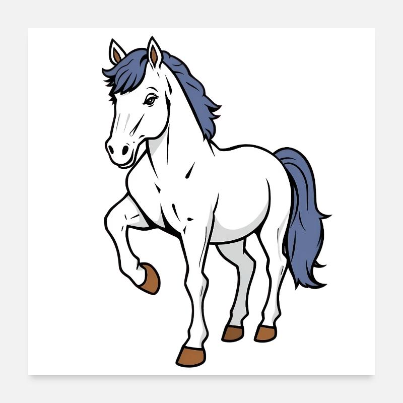 Pferd Poster 60x60 cm