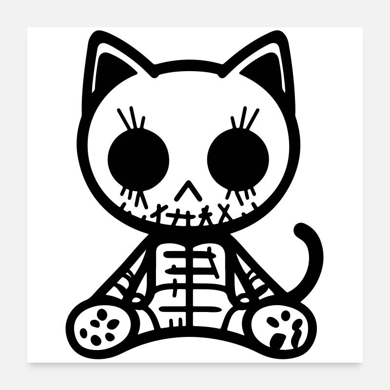Cat Zombie Poster 24" x 24" (60x60 cm)