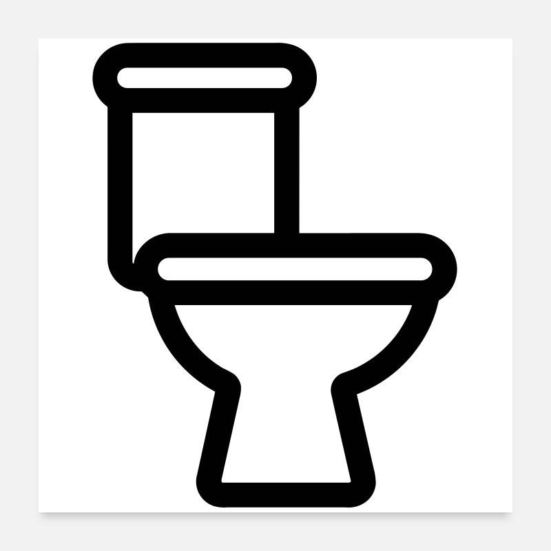 toilette Poster 60 x 60 cm