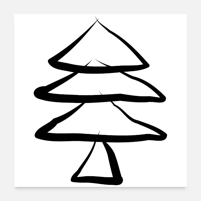 Christmas Tree Christmas Tree Poster 24" x 24" (60x60 cm)
