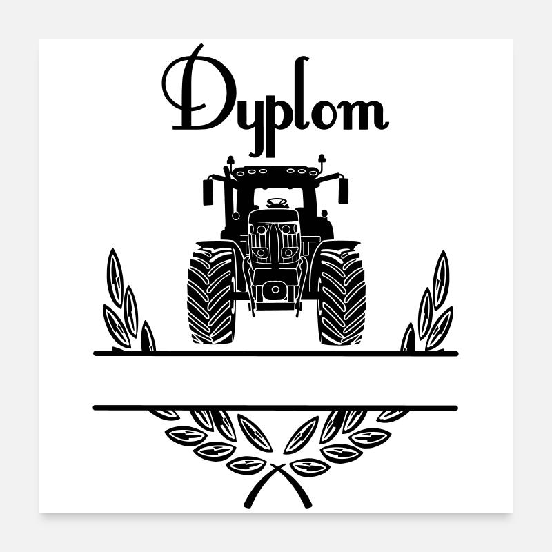 Dyplom Tractor – Namespace Poster 24" x 24" (60x60 cm)