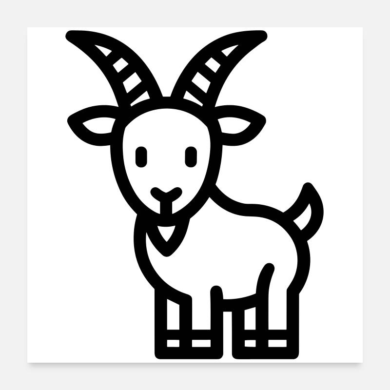 chèvre Poster 60 x 60 cm