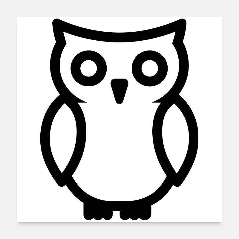 hibou Poster 60 x 60 cm
