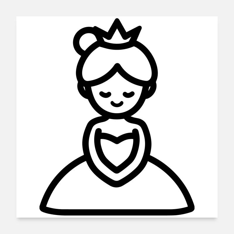Prinzessin Poster 60x60 cm