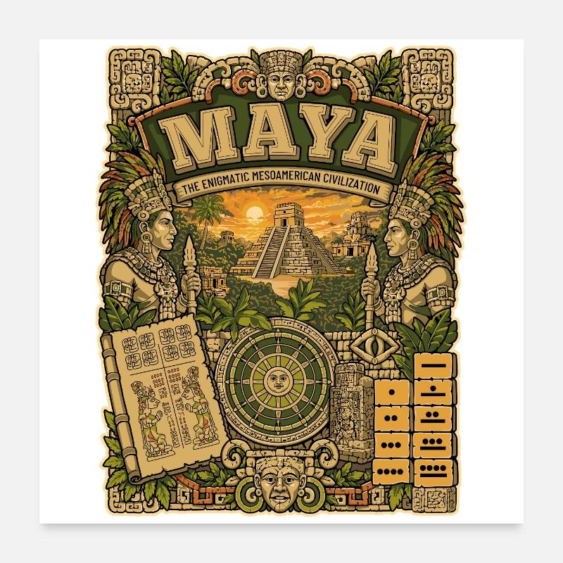 Maya-Zivilisation Poster 60x60 cm