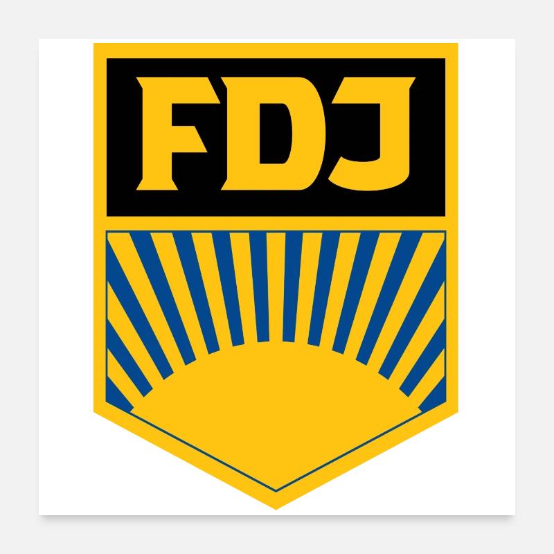 FDJ - Poster 24" x 24" (60x60 cm) - white