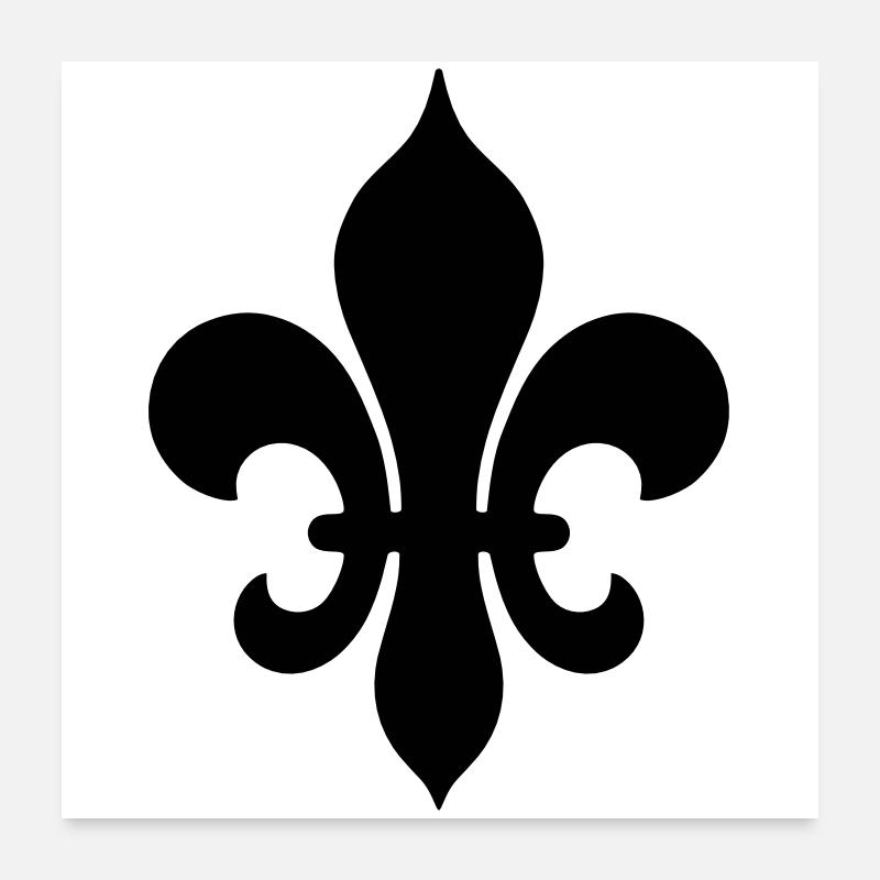 Medieval Fleur de Lis Poster 24" x 24" (60x60 cm)