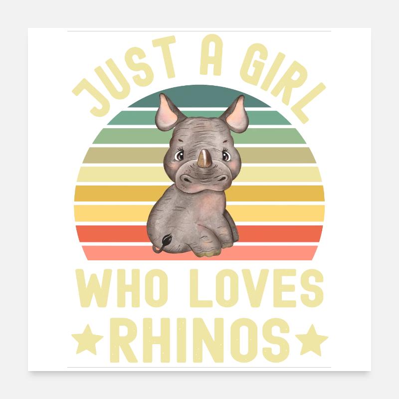 Nashorn Nashörner Poster 60x60 cm