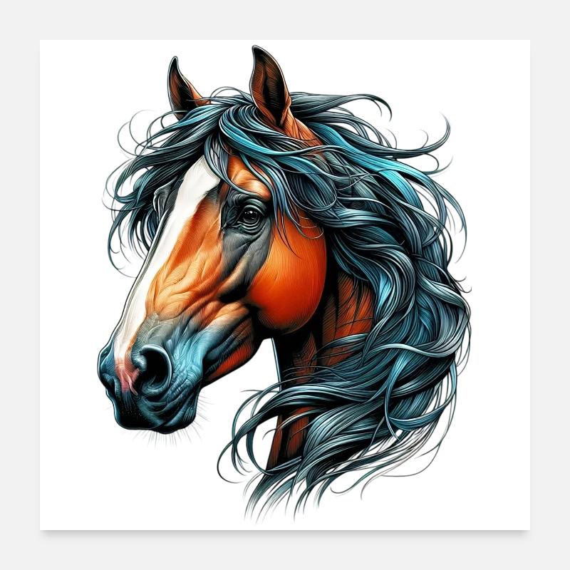 Cheval Poster 60 x 60 cm