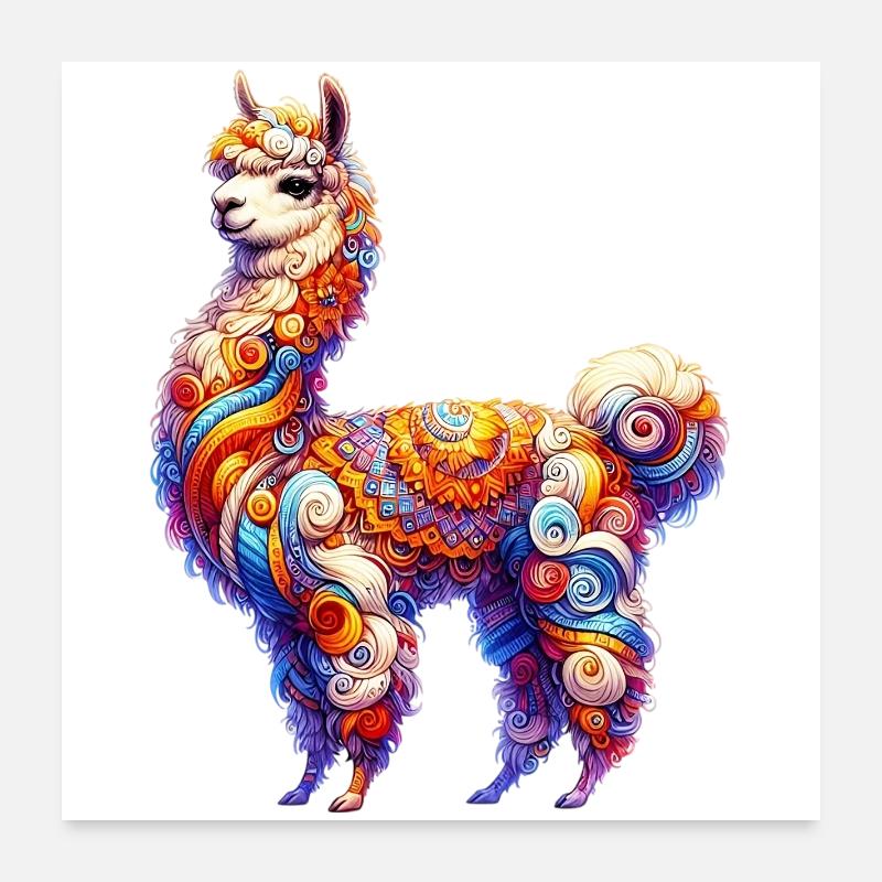 Alpaca Poster 24" x 24" (60x60 cm)