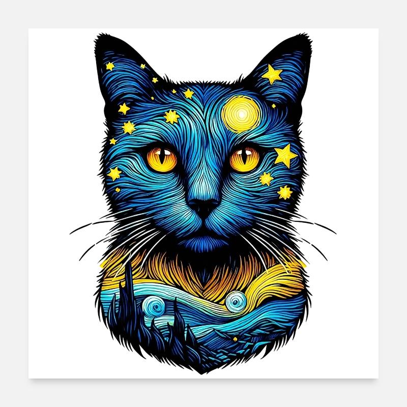 Katze Poster 60x60 cm