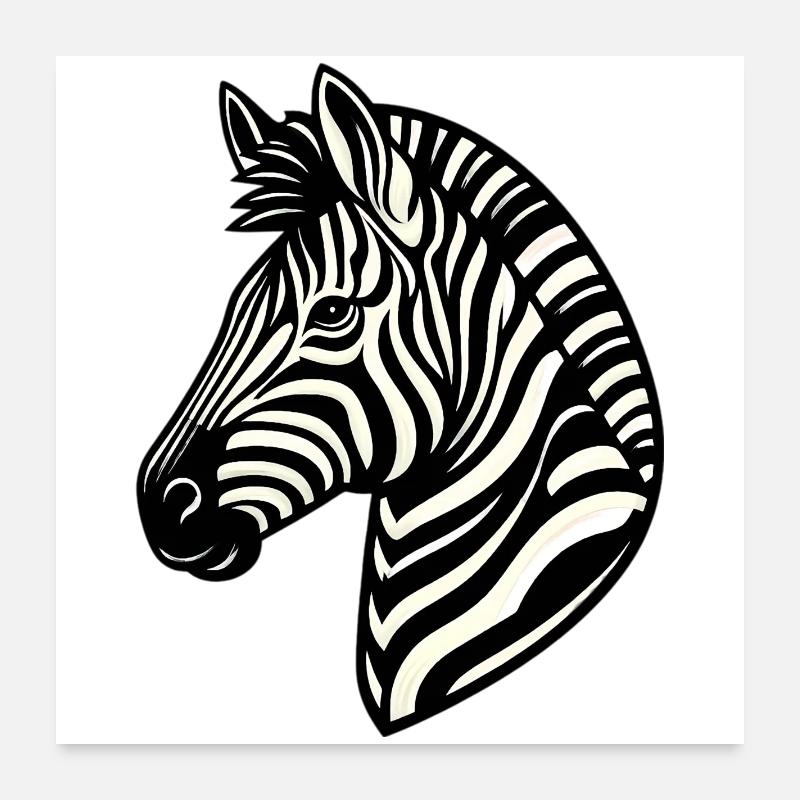 Zebra Poster 24" x 24" (60x60 cm)
