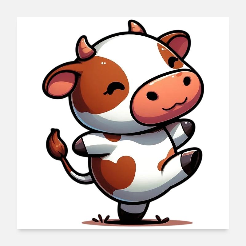 Cow Poster 24" x 24" (60x60 cm)