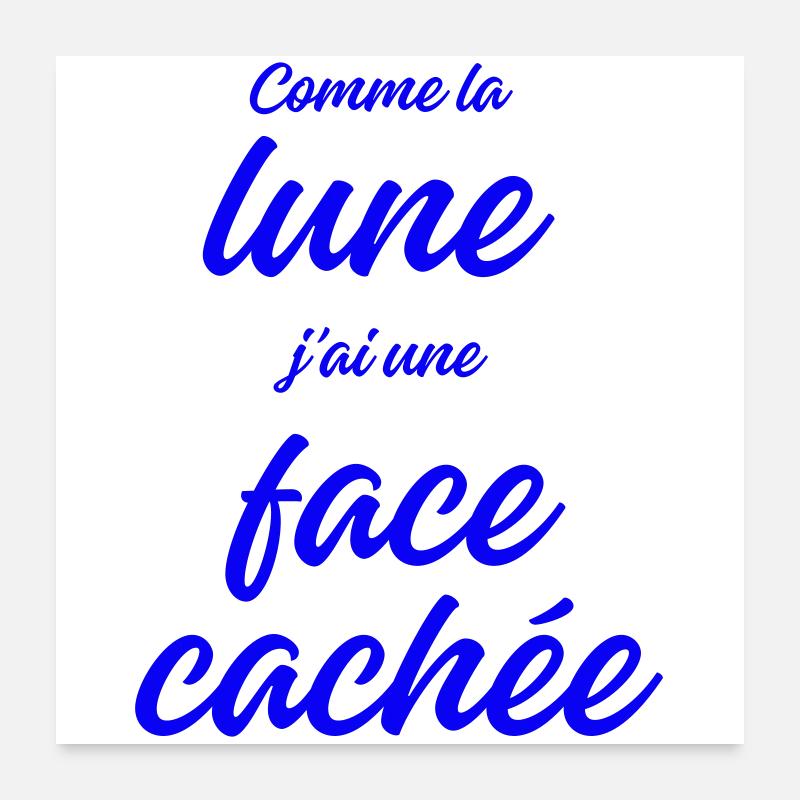 Comme la lune Poster 60 x 60 cm
