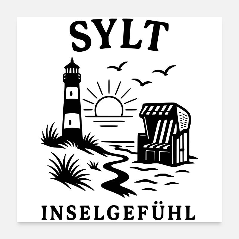 Sensation de l’île de Sylt Poster 60 x 60 cm