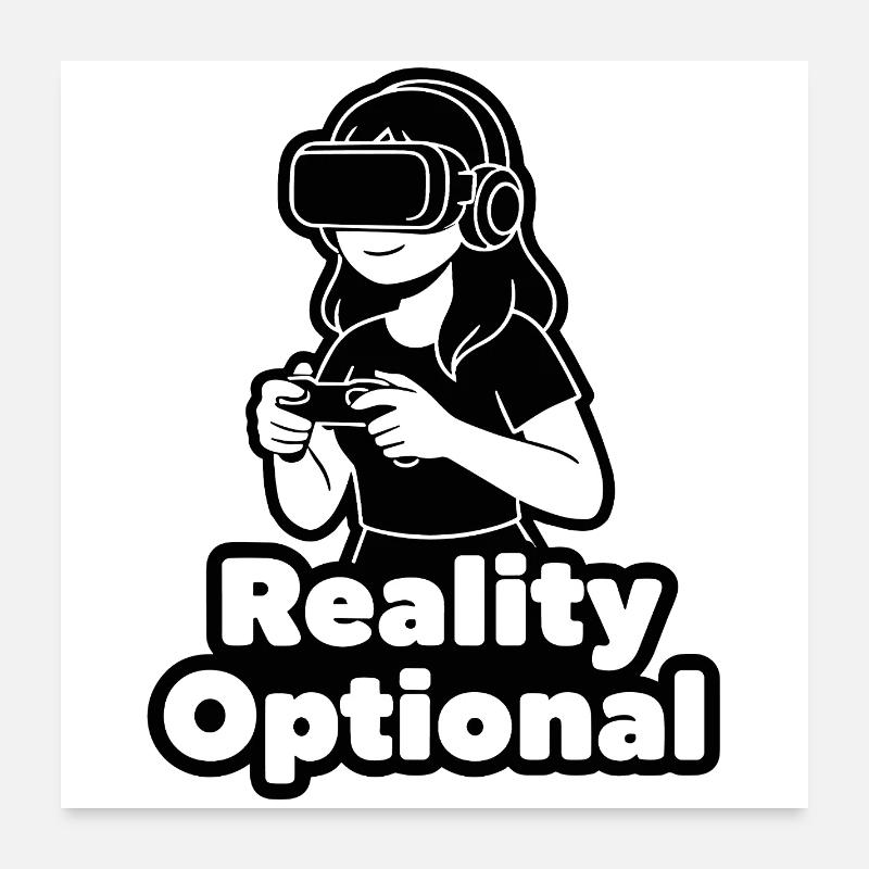 Réalité Illustration VR facultative Poster 60 x 60 cm