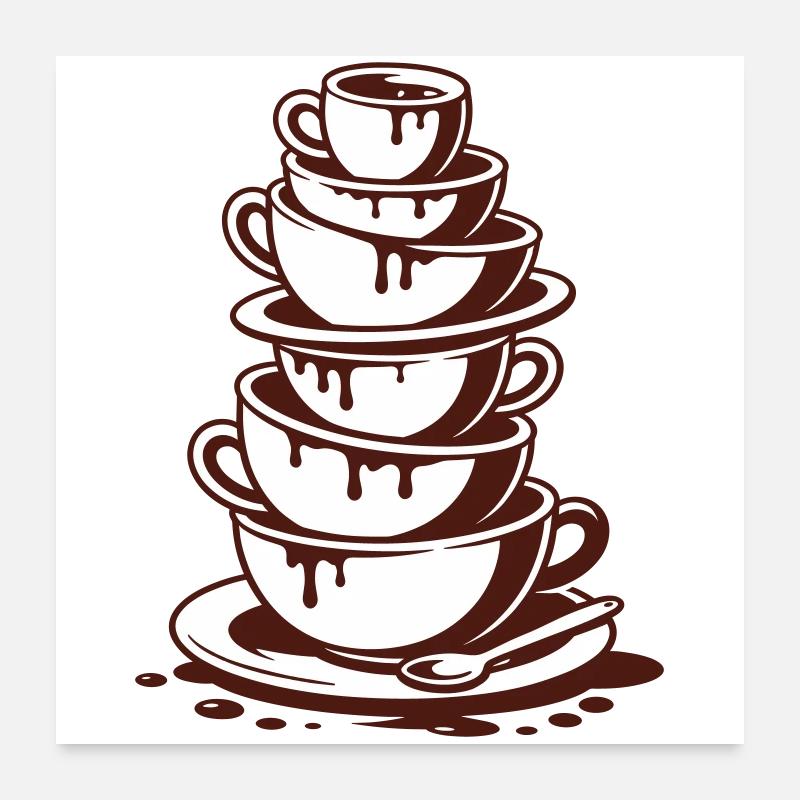 Kaffeeliebe extra doll Poster 60x60 cm