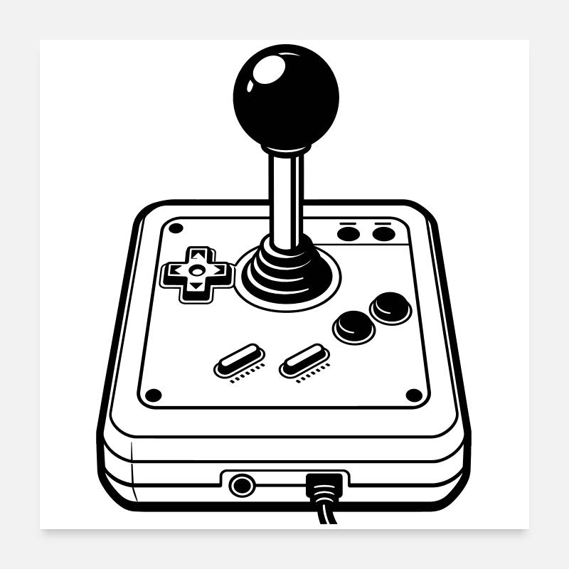 Retro-Joystick Poster 60x60 cm