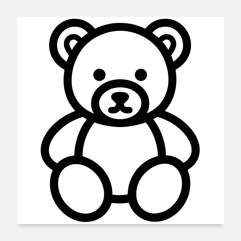 ourson Poster 60 x 60 cm