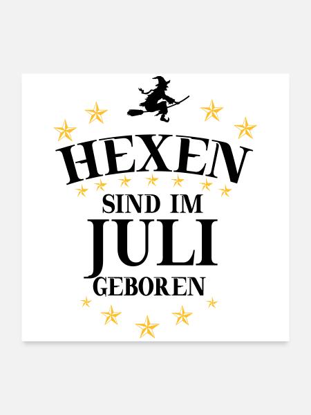 Hexen Juli - Poster 60x60 cm - Weiß - Vorne