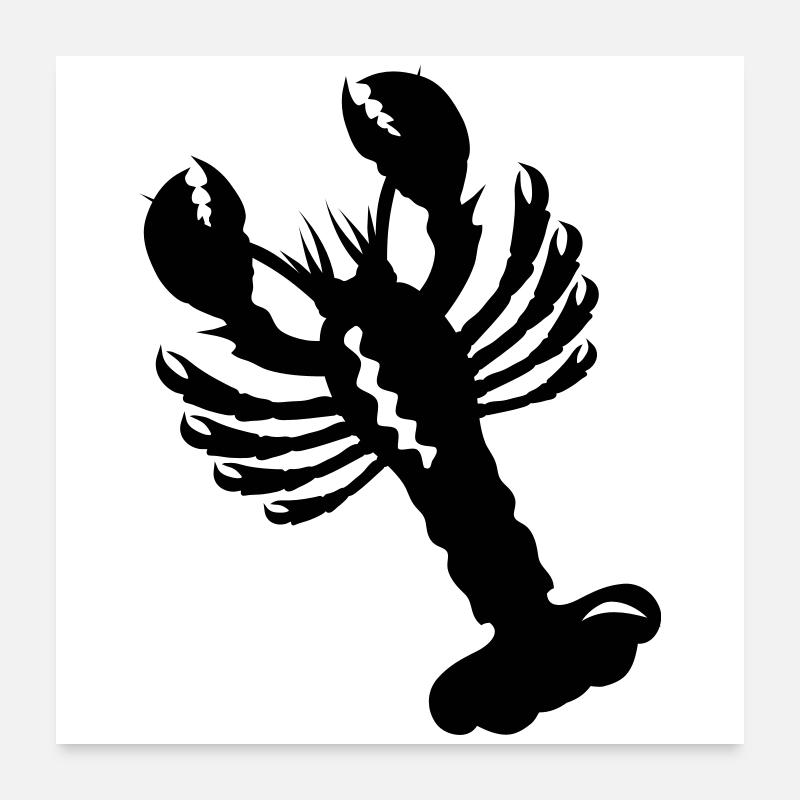 Un homard Poster 60 x 60 cm