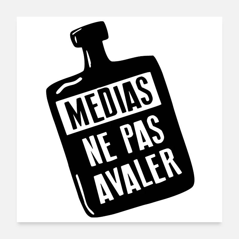 Médias : Ne Pas Avaler Poster 60 x 60 cm