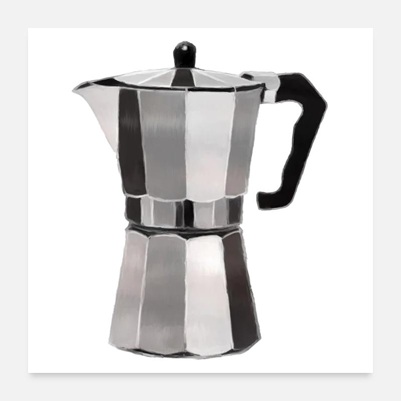 Espresso - Poster 60x60 cm - Weiß