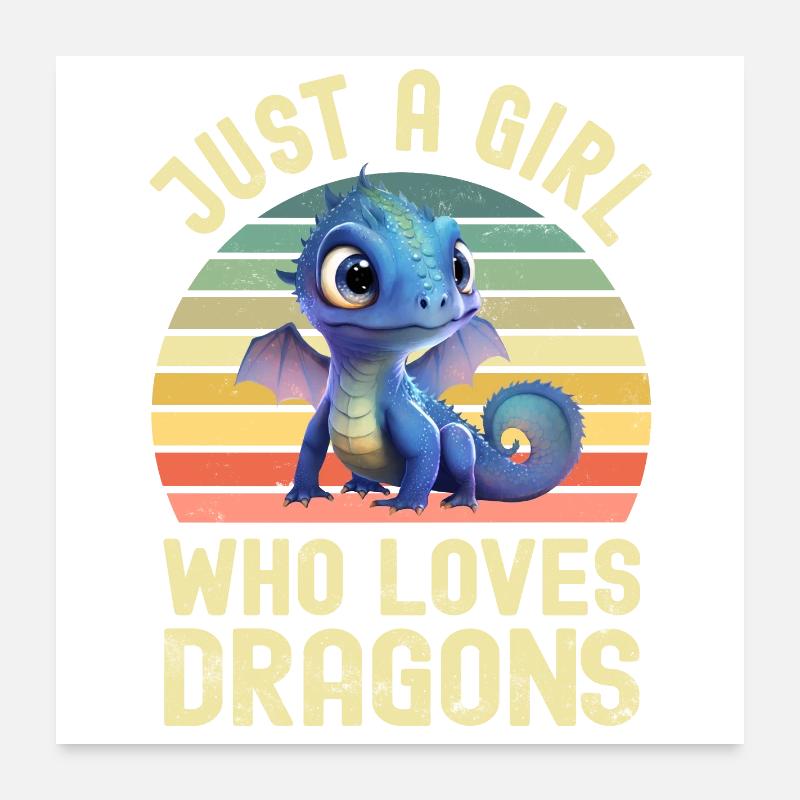 Drache Drachen Poster 60x60 cm