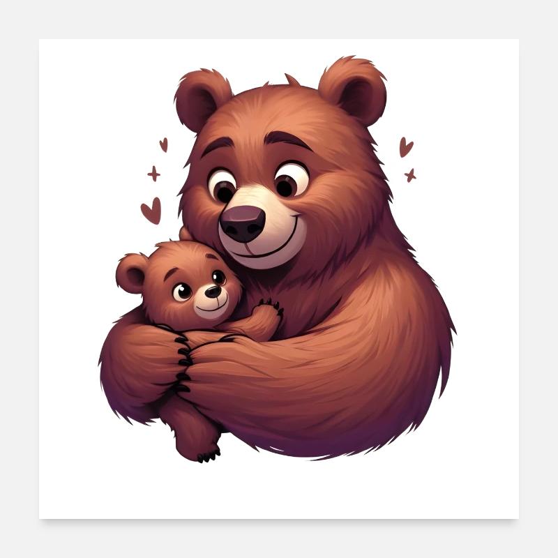 Bear Hug Bliss Poster 24" x 24" (60x60 cm)