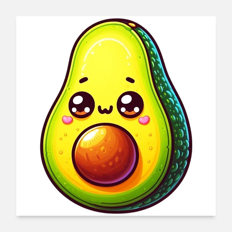 Avocado Poster 60x60 cm